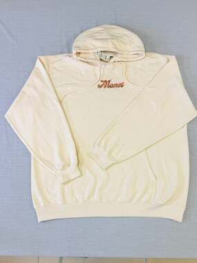 Monet Skateboards Damages Hoodie Cream 2XL Logo Pullover NWT